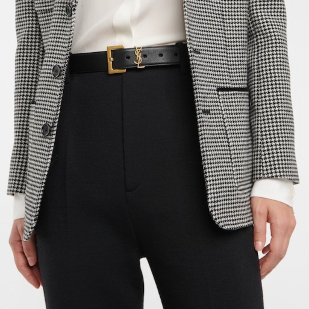SAINT LAURENT Cassandre YSL Logo Belt in Size 80